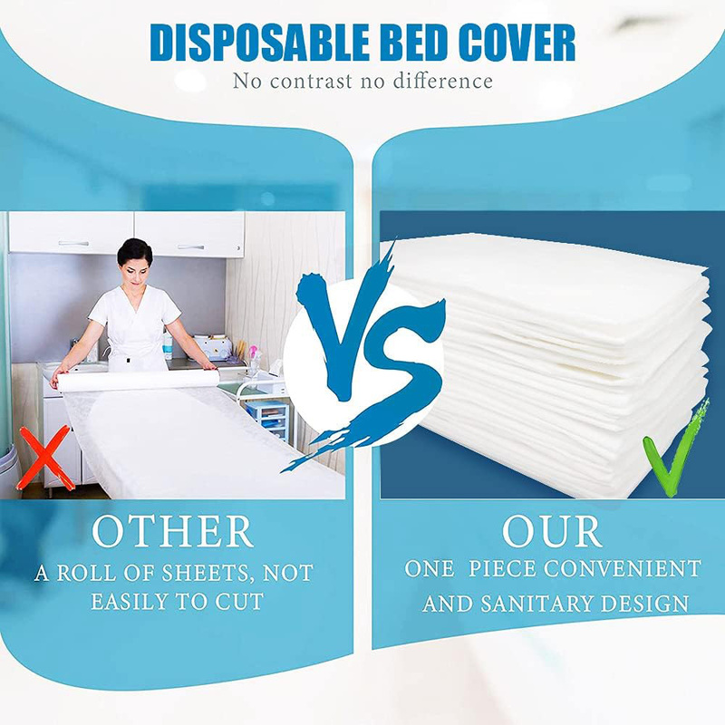 Xiaozhifu Disposable Massage Table Covers Fixed Disposable sheets for Most Massage Beds, 30 Pieces, White