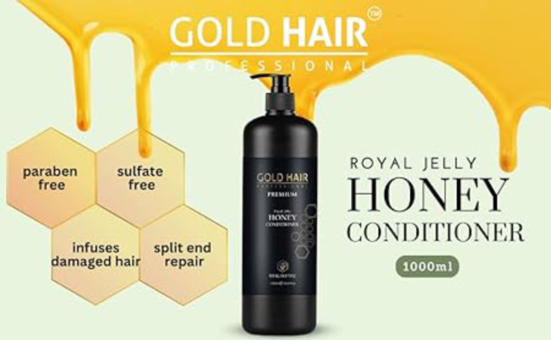 Gold Hair Professional Royal Jelly Honey Conditioner, 1000ml