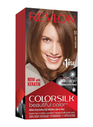 Revlon Coloursilk Hair Colour, Kit, 51 Light Brown