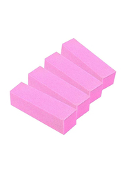 Nail Art Buffer File Block, 4 Pieces, Pink