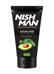 Nishman Deep Face Skin Care Cleansing and Exfoliation Avocado Scrub, 150ml