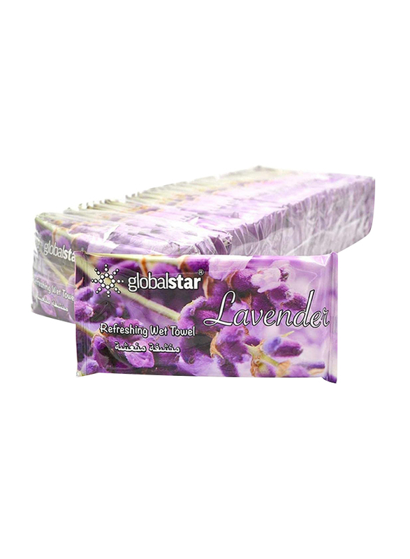 Globalstar Lavender Refreshing Wet Face Towel, 1-Pack