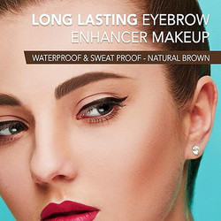 Penakle Eyebrows Tattoo Water Proof Shade with Brush Perfect Line, V4 Medium Brown, Brown