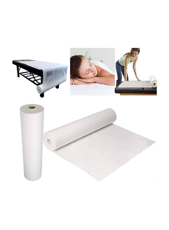 QJJML Disposable Non-Woven Fabric Massage Bed Sheets, 80 X 180cm, White