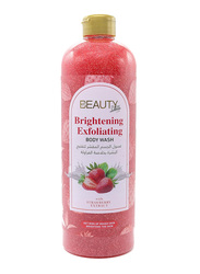 Beauty Palm Brightening Exfoliating Body Wash with Strawberry Extract, 1000ml