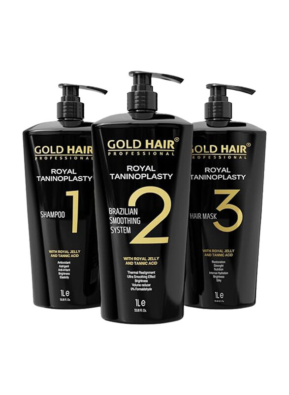 

Gold Hair Royal Taninoplasty Treatment Kit, 1000ml