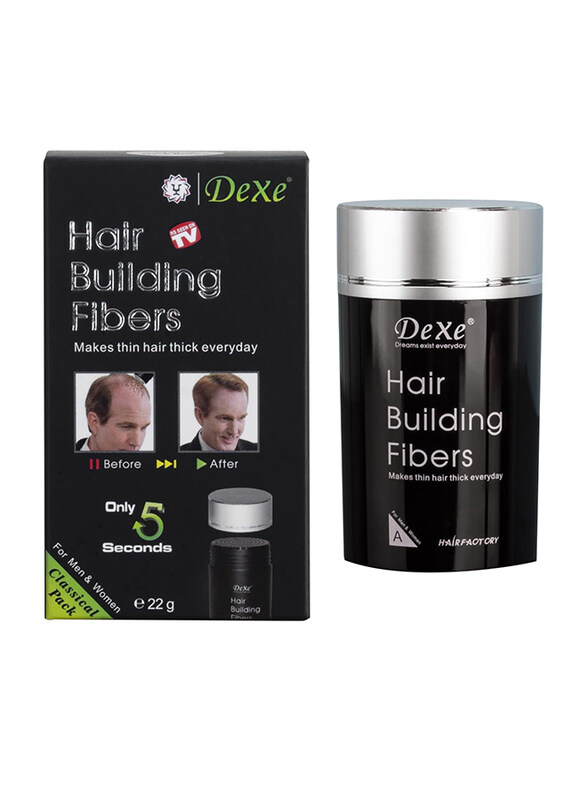 

Dexe Hair Building Fibers for All Hair Types, 22gm, Black