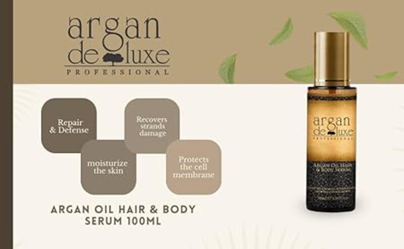 

Argan Deluxe Hair & Body with Vitamin E Formula Serum, 100ml