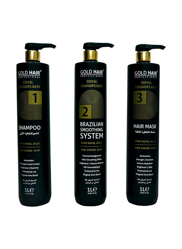 

Gold Hair Royal Taninoplasty Treatment Kit for All Hair Types, 3 x 1 Liter