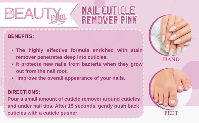 Beauty Palm Active & Fast Cleansing Nail Cuticle Remover, 1 Gallon, Pink