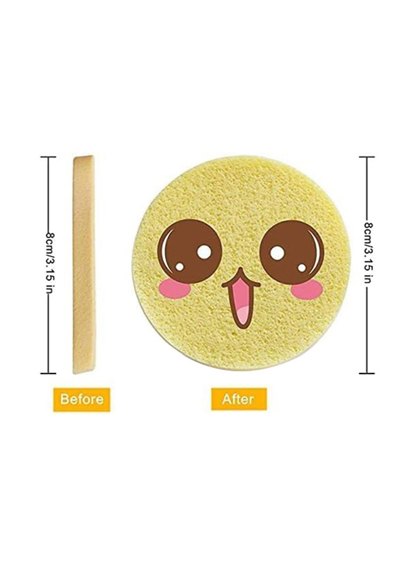 I.e. Compressed Cleansing Exfoliating Facial Sponges, 240 Pieces, Yellow