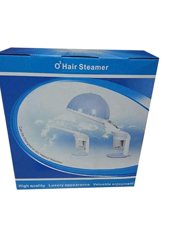 O3 Professional Stand Hair Steamer, White/Blue