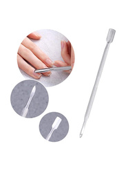 Mobestech Cuticle Pusher Nail Polish Remover Gel Polish Remover Stainless Steel Manicure Tool Set, Silver