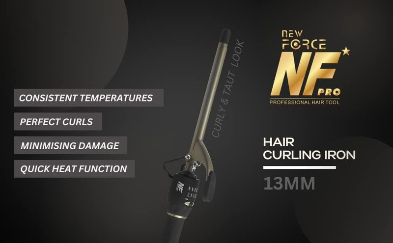 New Force Curling Iron Micro Titanium, 13mm, Ceramic Barrel