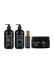 Gold Hair Royal Honey Kit Shampoo 300ml + Conditioner 300ml + Serum 100ml + Mask 800ml, Set