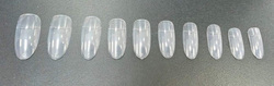 Pretty Woman Almond Shape Nail Extension Tips, 100 Pieces, Clear