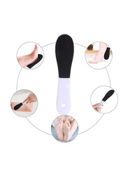 Double Sided Foot Files for Foot Care Foot Pedicure Kit, 4 Pieces, Black/White