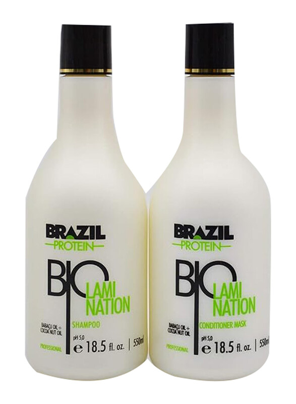

Other Brand Brazil Protein Bio Lamination Shampoo & Conditioner, 2 x 550ml