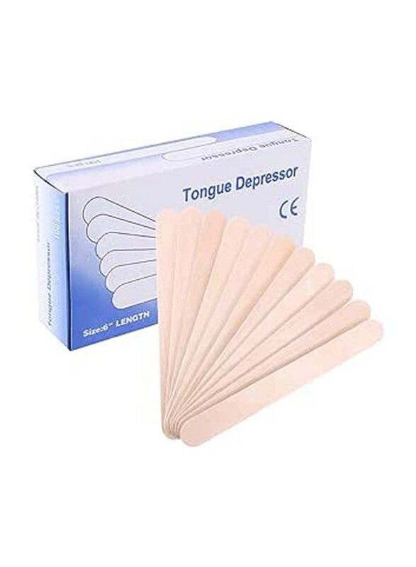 

Generic Wooden Waxing Spatula Disposable Wooden Tongue Depressor, 100 Pieces