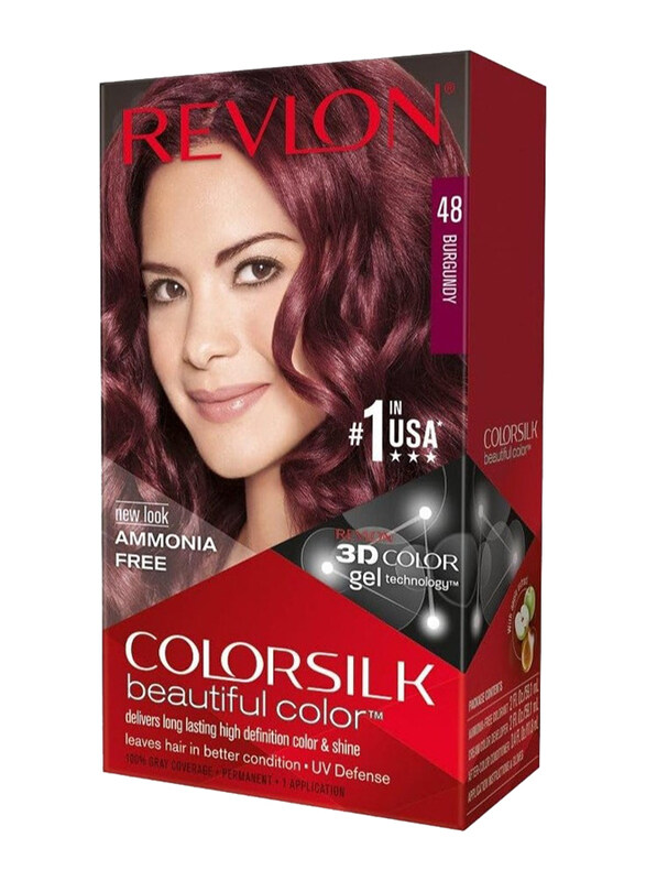 

Revlon Colorsilk With Keratin Beautiful Color, Burgandy Nos. 48, Brown