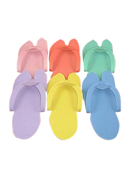 Salon Beauty Pedicure Foot Spa Slippers, 12 Pair, Multicolour