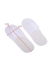 Vobor Disposable Slippers Toweling Disposable Non-Skid Slippers, 10 Pieces, White