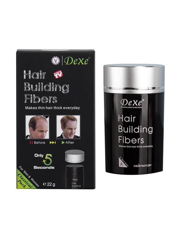 

Dexe Hair Building Fibers for All Hair Types, 22gm, Light Brown