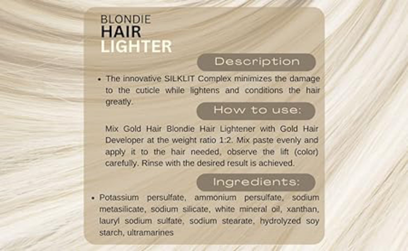 Gold Hair Professional Blondie Hair Lightener, 454g