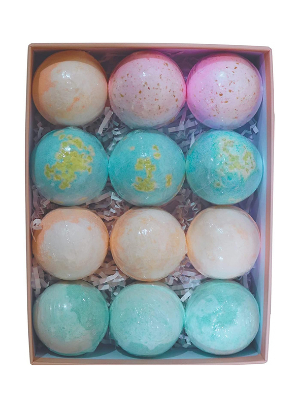 Cherryrain The Magical Meadow Collection Deluxe Bath Bomb Set with Different Organic Essential Oils, 12-Pieces