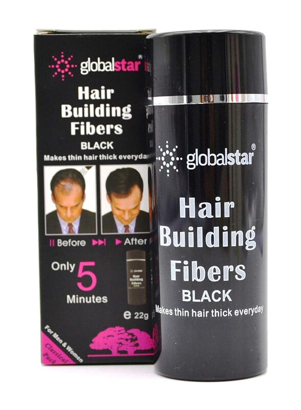 

Globalstar Hair Building Fibers for All Hair Types, 22gm, Black