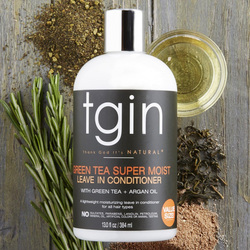 Tgin Green Tea Super Moist Leave-In Conditioner for Natural Hair, 13 oz