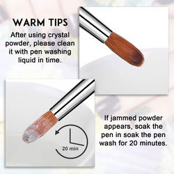 Wooden Handle Acrylic Nail Brush for Acrylic Powder Manicure Pedicure Application NO.8, Brown