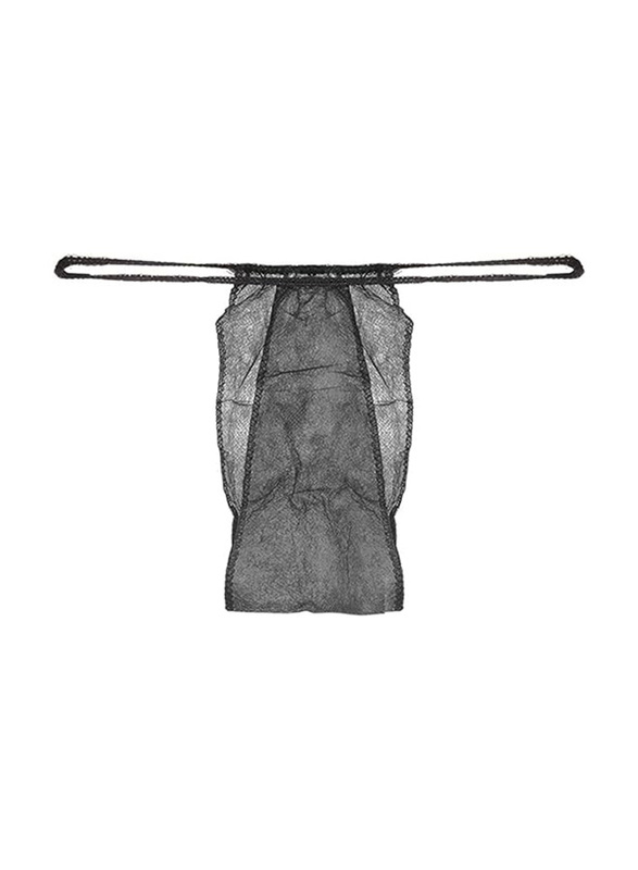 Zayz Disposable Thong Panties for Women, 100 Pieces, Black