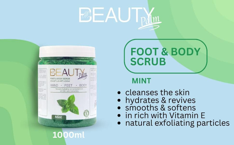 Beauty Palm Foot and Body Mint Gel Scrub, 1000ml