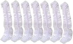 100PCS Disposable Shower Caps for Women, Spa, Home Use, Hotel and Hair Salon, Portable Travel (Transparent)