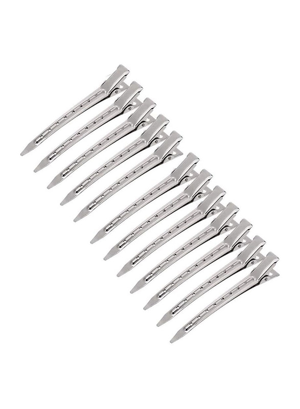 HotsUAE Duck Bill Clips 9cm Rustproof Metal Alligator Curl Clips with Holes for Hair Styling, 12 Pieces