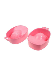 Hand Remove Manicure Treatment Nail Art Soak Bowl, 2 Pieces, Red