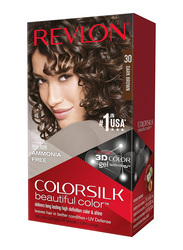 Revlon Colorsilk Hair Color, 3 Pieces, 30 Dark Brown 1 Ea