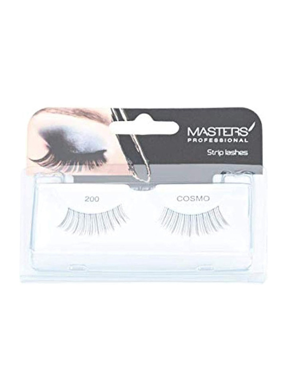 Masters Professional Cosmo Strip Eye Lashes, 200, Black