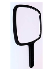 Global Star Fashion Square with Handle Face Mirror, Black
