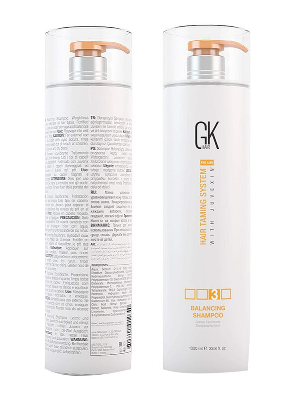 

Gk Hair Taming System Global Balancing Shampoo for Oily and Colour Treated Hair Daily Use, 1 Ltr