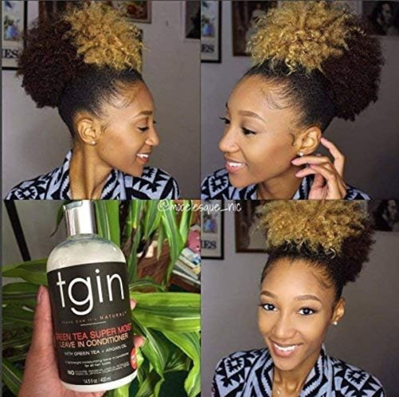 Tgin Green Tea Super Moist Leave-In Conditioner for Natural Hair, 13 oz