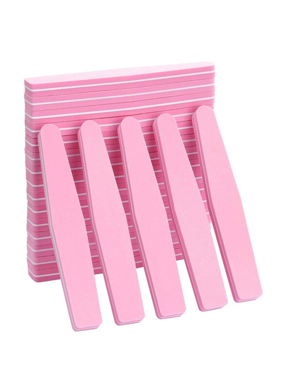 

Sunshine Smile Professional Washable and Disenfectable Nail Buffers, 100/180, 10 Pieces, Pink