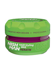 Nish Man Keratin Aqua 05 Hair Styling Wax, 150ml