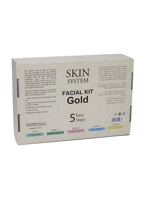 Skin System Facial Kit Gold 5 Easy Steps Facial Kit, Gold
