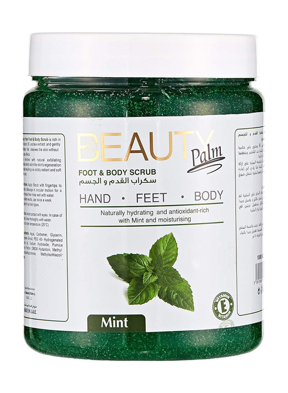 Beauty Palm Foot and Body Mint Gel Scrub, 1000ml