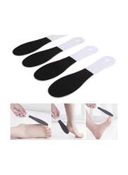 Double Sided Foot Files for Foot Care Foot Pedicure Kit, 4 Pieces, Black/White
