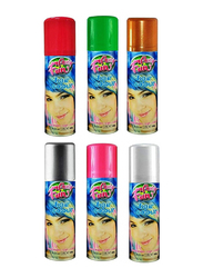 Hair Colour Spray, 6 Pieces, Multicolour