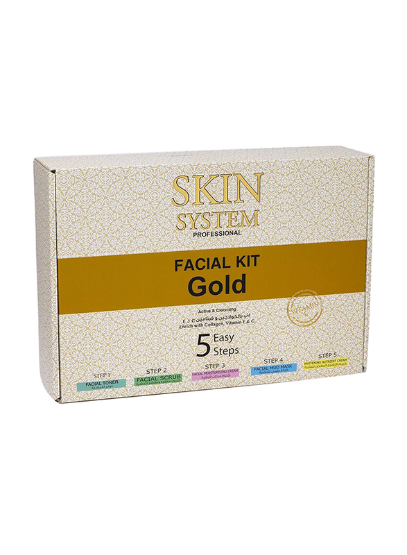 Skin System Facial Kit Gold 5 Easy Steps Facial Kit, Gold