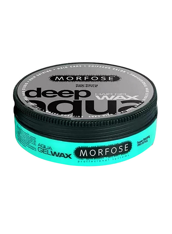 Morfose Deep Aqua Hair Gel Wax with Firm Shine Hold, Frizzy Hair Control & Braids & Curls, 170ml